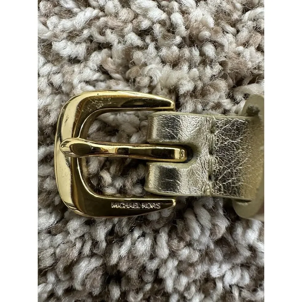 Michael‎ Kors Womens Fashion Belt Metallic Adjustable Buckle Size Large